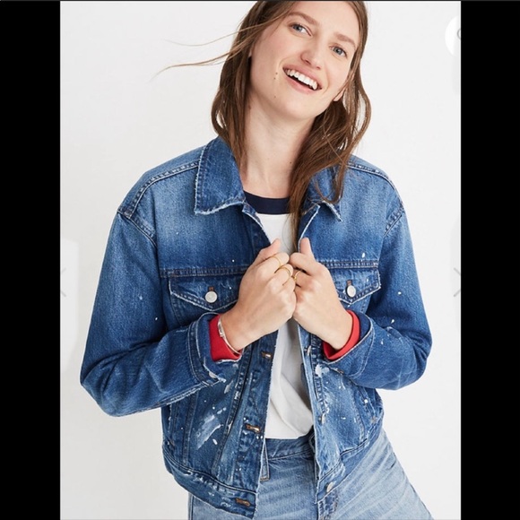 boxy crop denim jacket